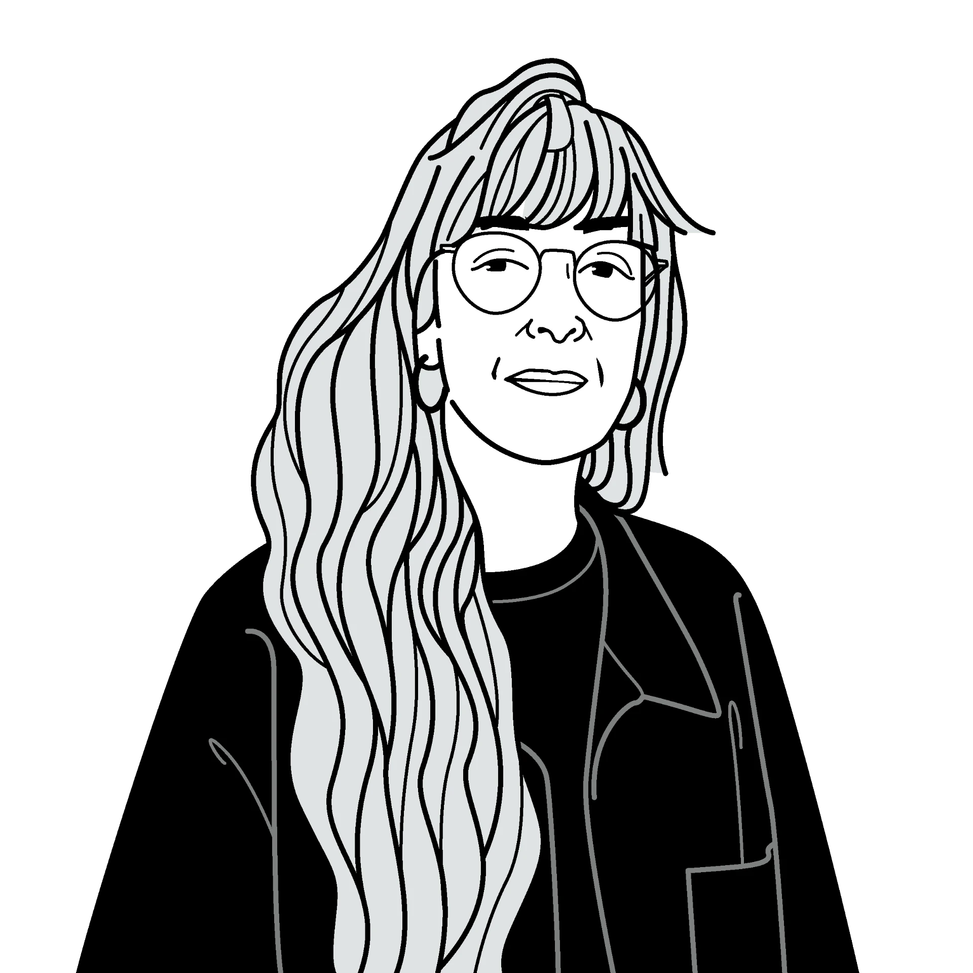 Illustrated portrait of Zsofia Kollar