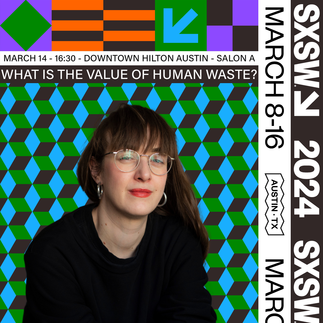 Zsofia Kollar speaking at SXSW 2024 — What is the value of human waste?