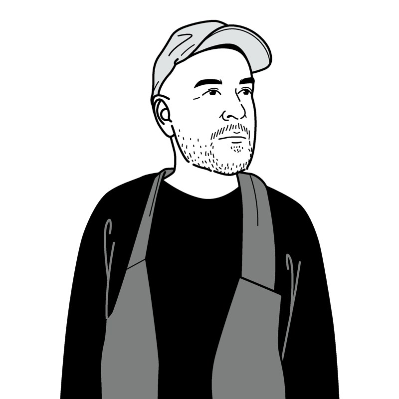 Illustrated portrait of Marcelo Maquieira