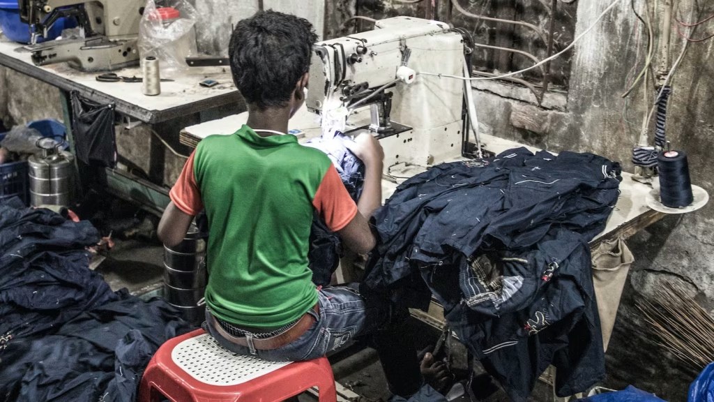 A child garment worker