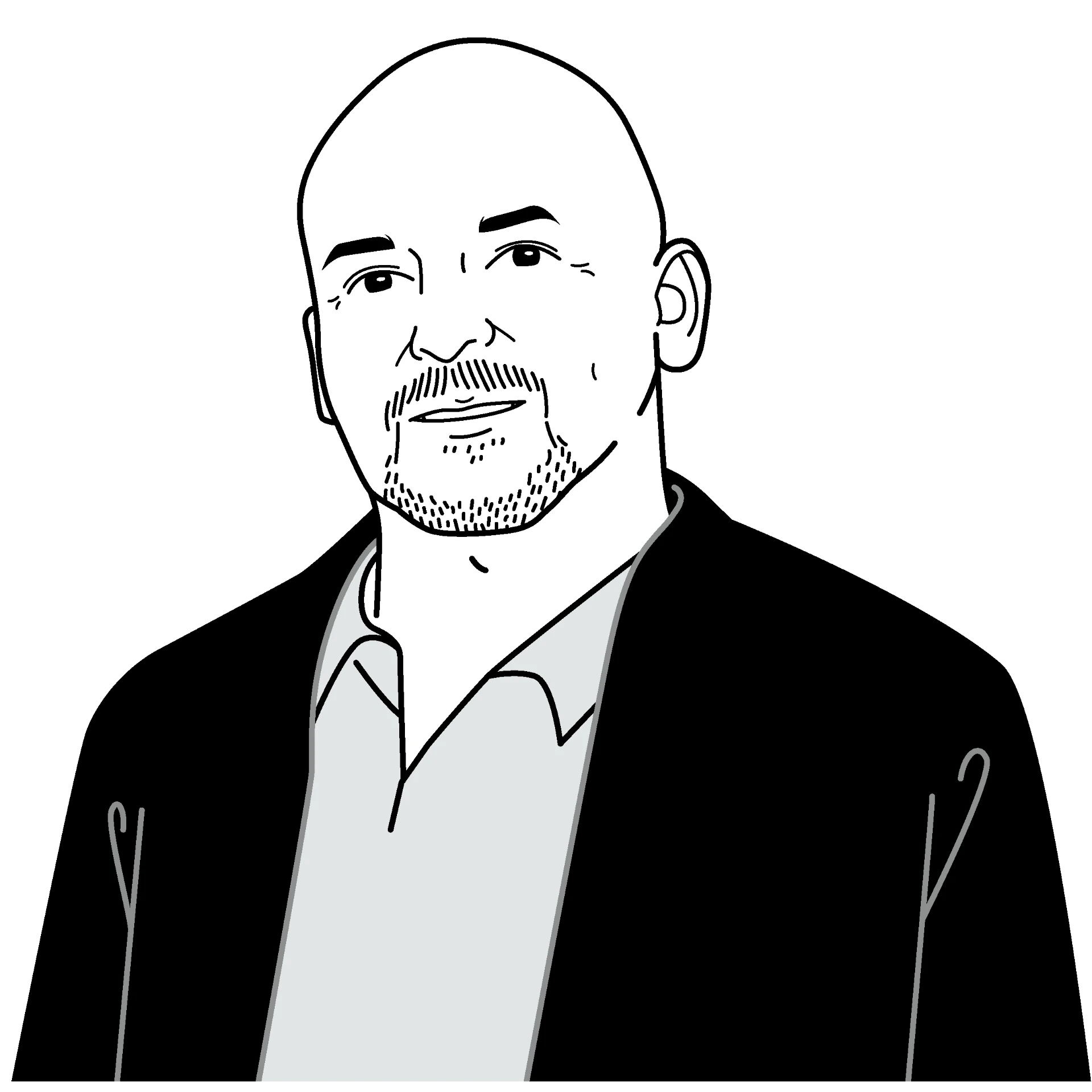 Illustrated portrait of Marcel Houbens