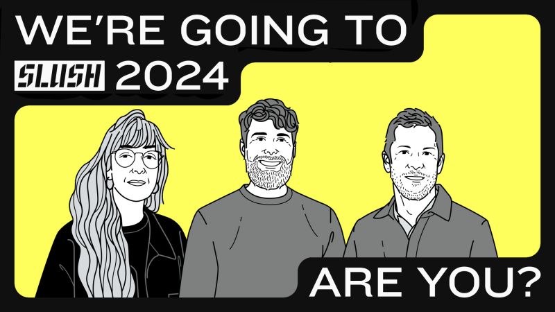 Illustration promoting Human Material Loop at Slush 2024 in Helsinki